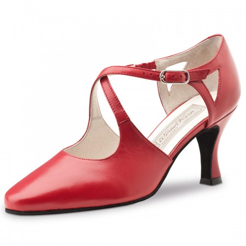 Chaussures de danse Werner Kern "Ines" 6,5 cm cuir rouge
