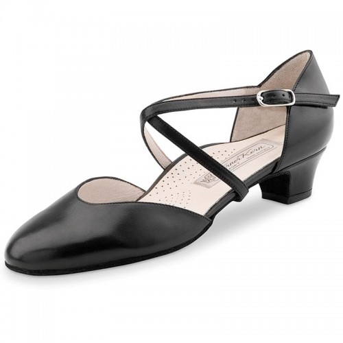 Chaussures de danse Werner Kern "Felice" 3,4 cm cuir noir