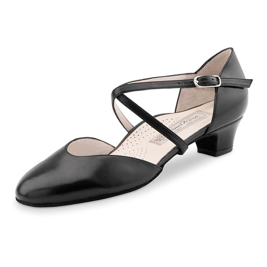 Chaussures de danse Werner Kern "Felice" 3,4 cm cuir noir