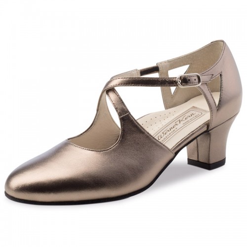 Chaussures de danse Werner Kern "Gala" 4,5 cm cuir or