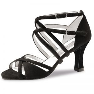 Chaussures de danse Werner Kern "Irina" 6,5 cm pour pieds étroits daim noir