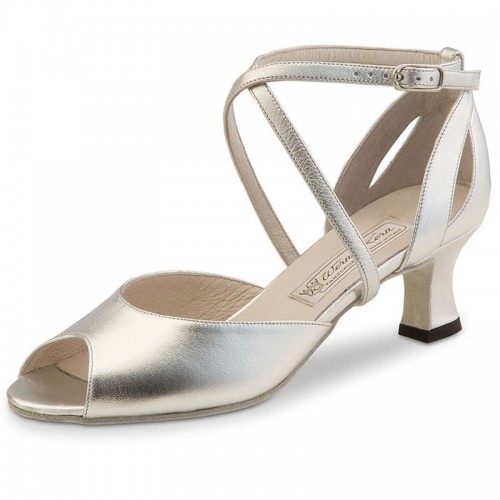 Chaussures de danse Werner Kern "Tiziana" 5,5 cm cuir argent