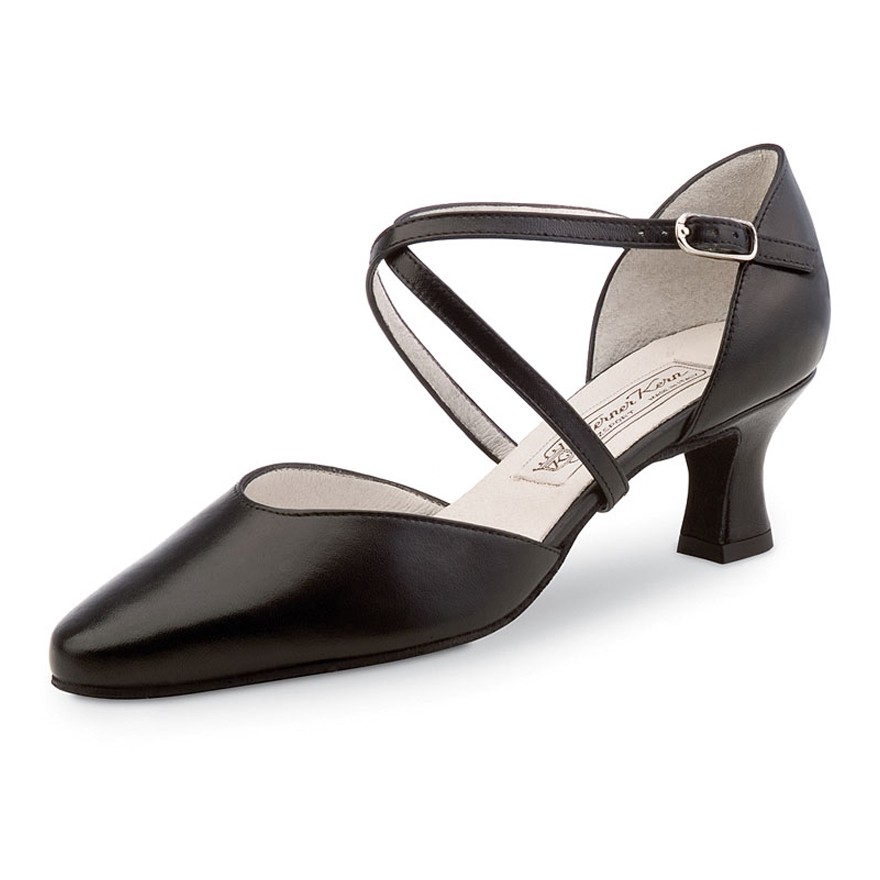 Chaussures de danse Werner Kern "Patty" 5,5 cm cuir noir