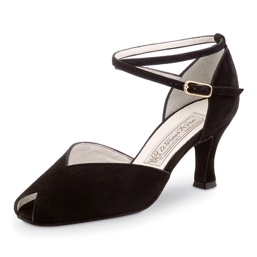 Chaussures de danse Werner Kern "Asta" 6,5 cm daim noir