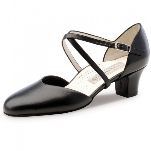 Chaussures de danse Werner Kern "Debby" 4,5 cm cuir noir