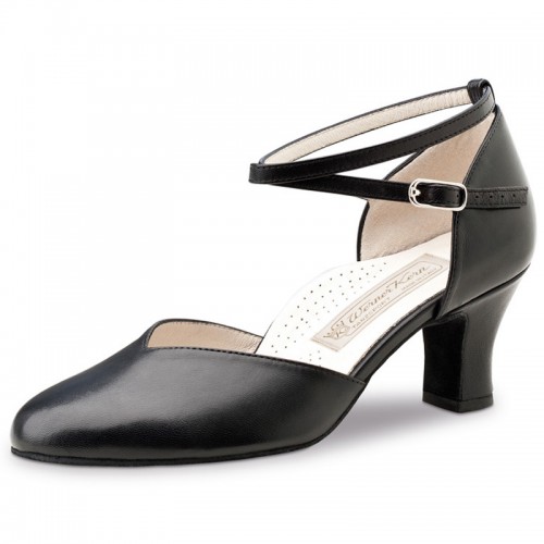 Chaussures de danse Werner Kern "Kyra" 6 cm cuir noir