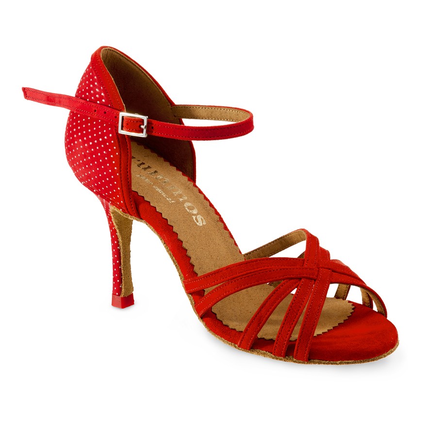 Chaussures de danse Rummos "Marylin" nubuck rouge