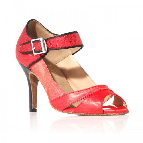 AOQUNFS Chaussures Danse Latine Femme Bout Fermé - Talon Salsa Tango Bachata 5,5 Cm