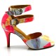 Chaussures de danse salsa Label Latin "Carina fleurie"
