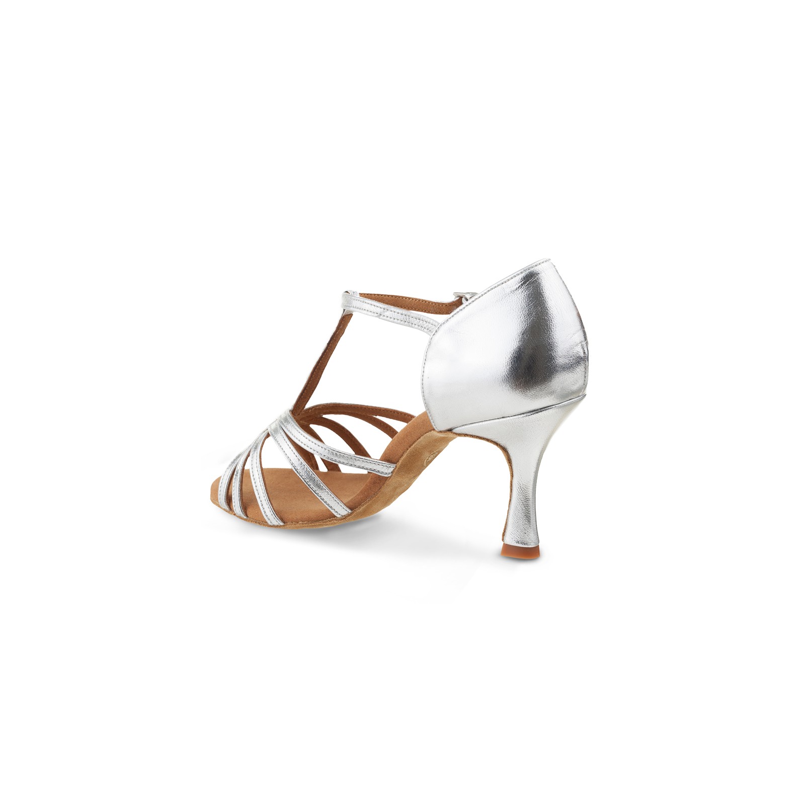 Chaussures De Danse Latin Talon Bas - Cuir, Semelle Daim/Caoutchouc, Réglables