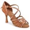 Chaussures de danse Elite Rummos "Luna" satin tan foncé