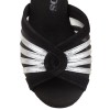 Chaussures de danse Rummos "Tatiana" nubuck noir et cuir argent