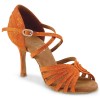 Chaussures de danse professionnelle Elite Rummos "Barbara" cuir orange shinny