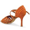 Chaussures de danse professionnelle Elite Rummos "Barbara" cuir orange shinny