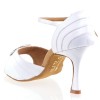 Chaussures de danse professionnelle Elite Rummos "Cassandra" satin blanc