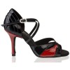 Chaussures de danse Elite Rummos "Paloma" cuir noir et rouge vernis
