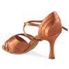 Chaussures de danse professionnelle Eilte Rummos "Athena" satin tan foncé