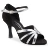 Chaussures de danse Rummos "Angela" daim noir et cuir argent