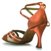 Chaussures de danse Rummos "Fabiola" satin tan foncé