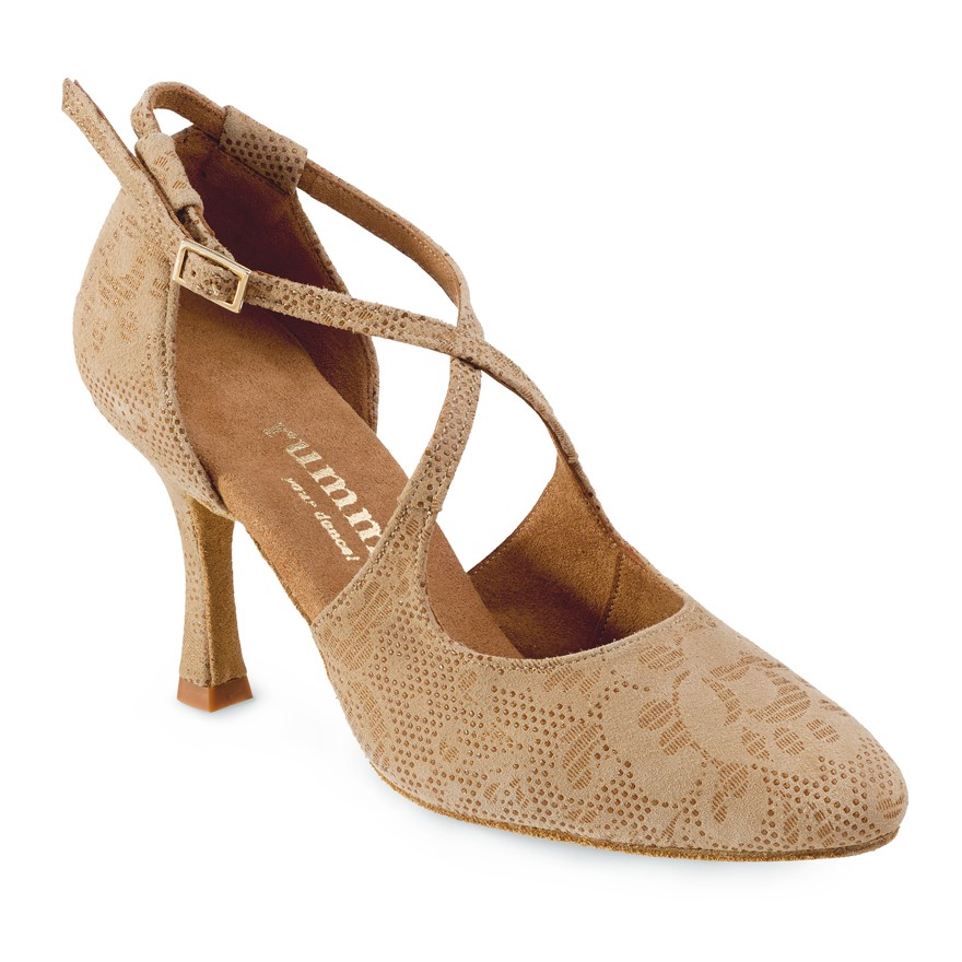 Chaussures de danse Rummos "Olivia" cuir tan nehru beige