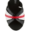 Chaussures de danse Rummos "Lorena" cuir noir blanc et rouge vernis