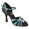 Chaussures de danseprofessionnelle Elite Rummos "Amor" cuir bleu et noir