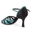 Chaussures de danseprofessionnelle Elite Rummos "Amor" cuir bleu et noir