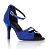 Chaussures de danse Label Latin "Strass" bleu royal
