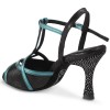 Chaussures de danse Rummos "Cuore" cuir noir et bleu