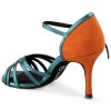 Chaussures de danse Rummos "Marylin" cuir bleu et orange