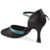 Chaussures de danse Rummos "Brenda" cuir noir et bleu