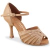 Chaussures de danse Rummos "Tatiana" cuir nude et cuir tan