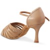 Chaussures de danse Rummos "Tatiana" cuir nude et cuir tan