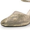 Chaussures de danse Werner Kern "Asta" 6,5 cm cuir requin or antik