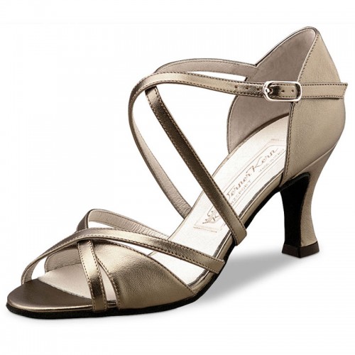 Chaussures de danse Werner Kern "July" 6,5 cm cuir or antik