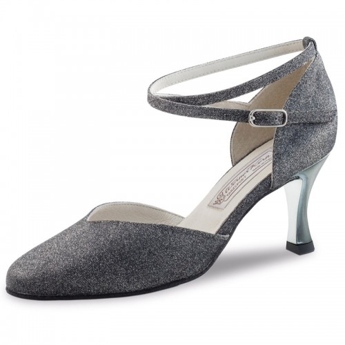 Chaussures de danse Werner Kern "Abby" 6,5 cm broca argent