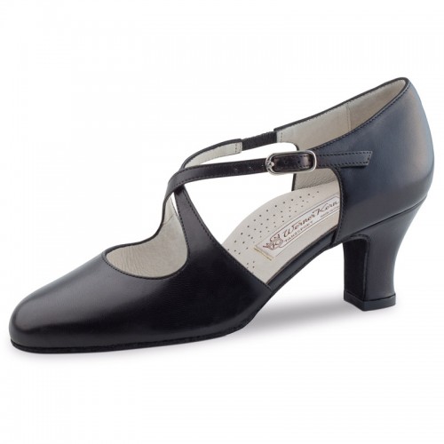 Chaussures de danse Werner Kern "Gilian" 6,5 cm cuir noir