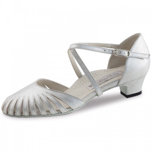 Chaussures de danse Werner Kern "Murielle" 3,4 cm cuir argent