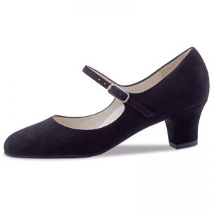 Chaussures de danse Werner Kern "Ashley" 4,5 cm daim noir