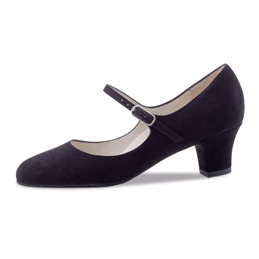 Chaussures de danse Werner Kern "Ashley" 4,5 cm daim noir