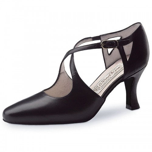 Chaussures de danse Werner Kern "Ines" 6,5 cm cuir noir