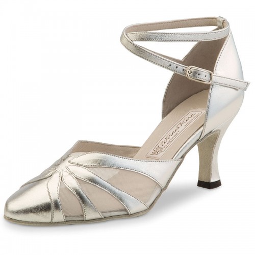 Chaussures de danse Werner Kern "Linda" 6,5 cm cuir argent