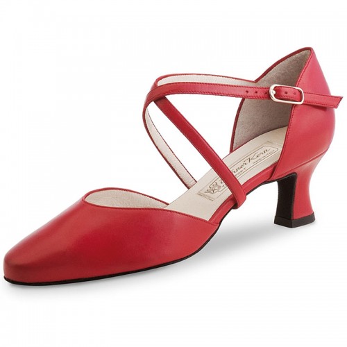 Chaussures de danse Werner Kern "Patty" 5,5 cm cuir rouge