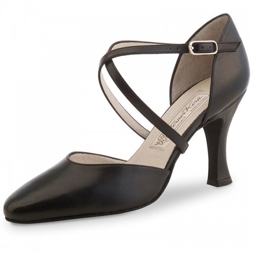 Chaussures de danse Werner Kern "Patty" 8 cm cuir noir