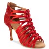 Chaussures de danse Rummos "Kenza" satin et glitter rouge