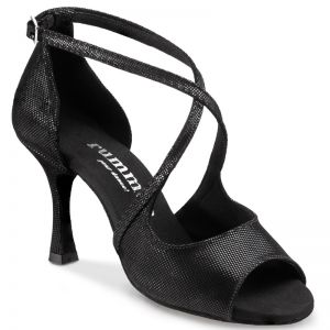 Chaussures de danse Rummos "sorina" cuir noir imitation peau de lézard