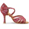 Chaussures de danse Rummos "Rina" cuir rouge imitation peau de lézard