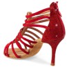 Chaussures de danse Rummos "Rica" nubuck et glitter rouge