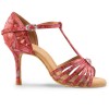 Chaussures de danse Professionnelles Elite Rummos "Karina" cuir rouge histrix imitation peau de lézard 