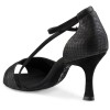 Chaussures de danse Rummos "Ania" cuir noir imitation peau de lézard et nubuck noir 